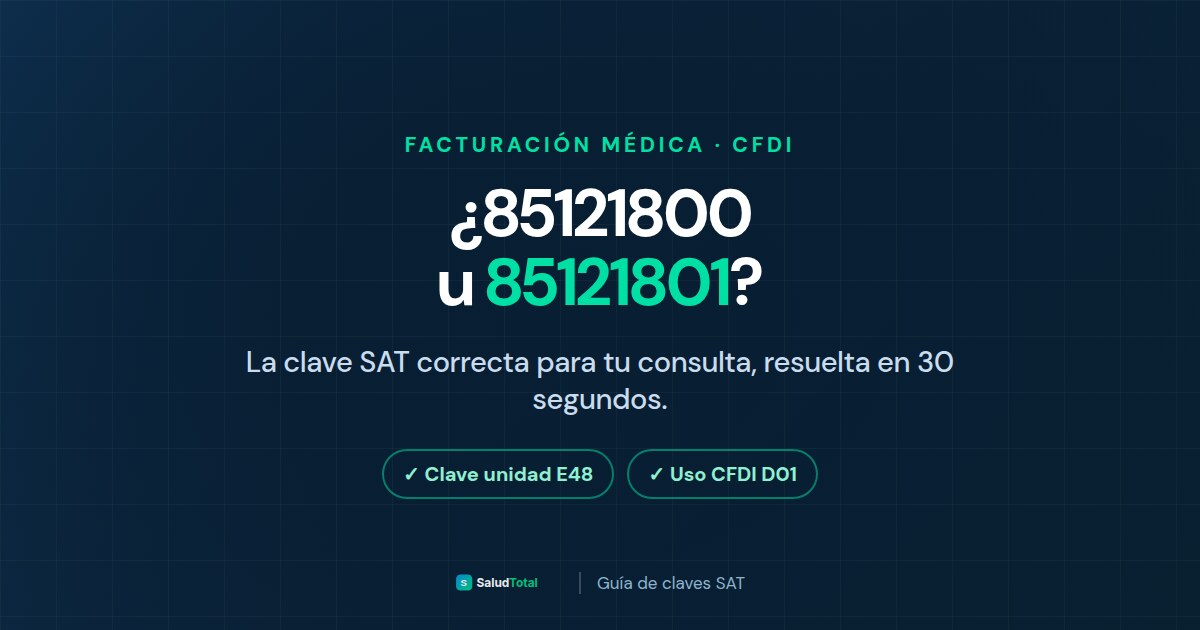 ¿85121800 o 85121801? La Clave SAT Correcta para tu Consulta