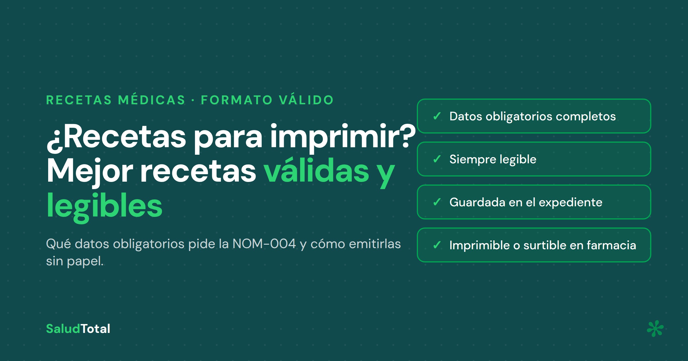Recetas Médicas para Imprimir: los 7 Datos que la Hacen Válida