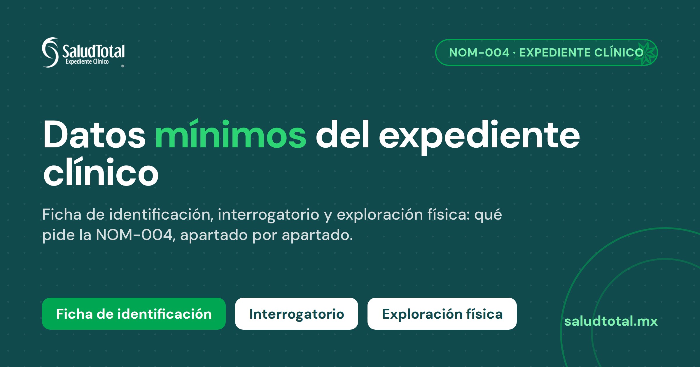 Datos Mínimos del Expediente Clínico: Ficha de Identificación