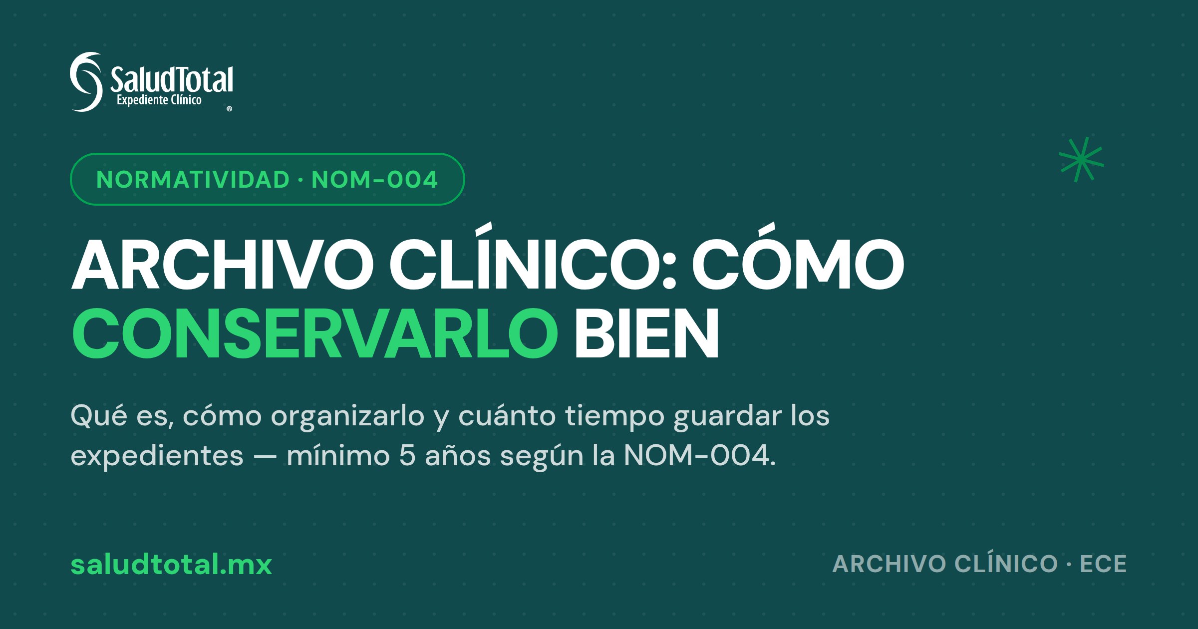 Archivo Clínico: Cómo Organizarlo y Cuánto Tiempo Conservarlo