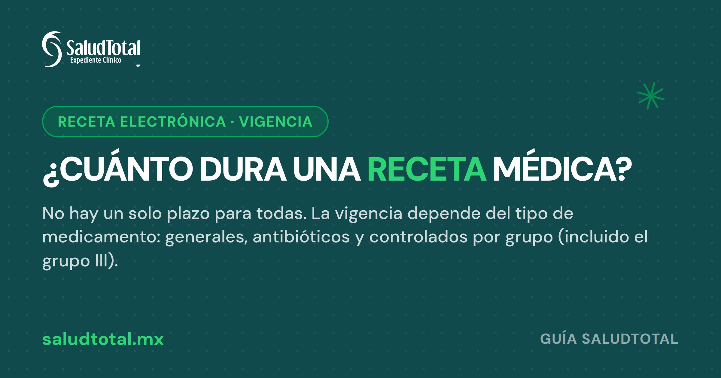 ¿Cuánto Dura una Receta Médica en México? Vigencia por Tipo